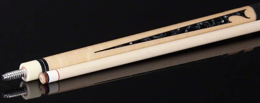 McDermott G Series Birdseye Maple with Black/Silver Metal-Pool Points Pool Cue - G511