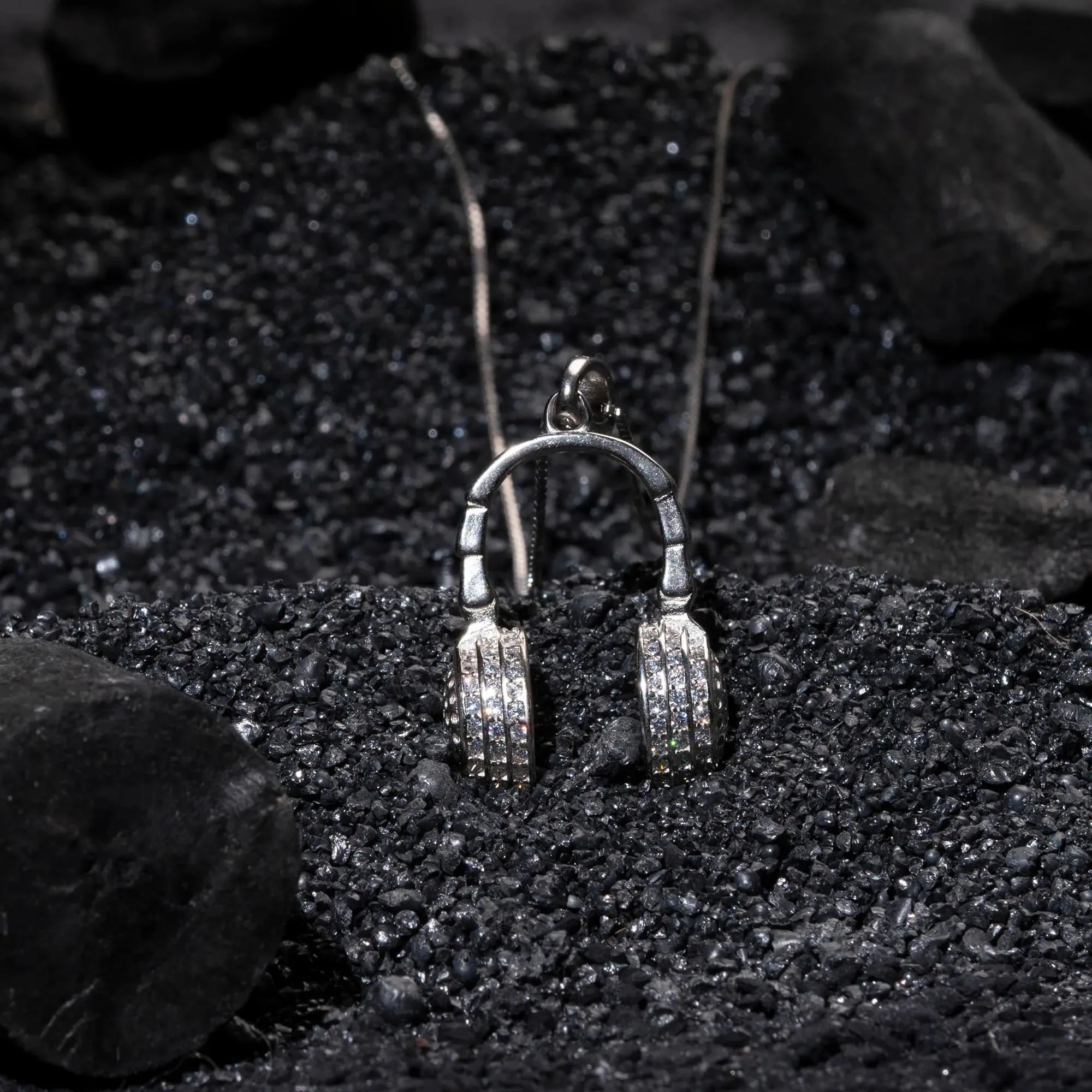 Melodic Masterpiece Silver Headphone Locket