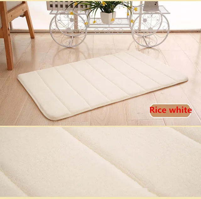 Memory Cotton Bath Mat Bathroom Strip Carpet Absorbent Non-slip Bath Mat Absorbent Coral Velvet Mat Door Mat Carpet Slip Latest