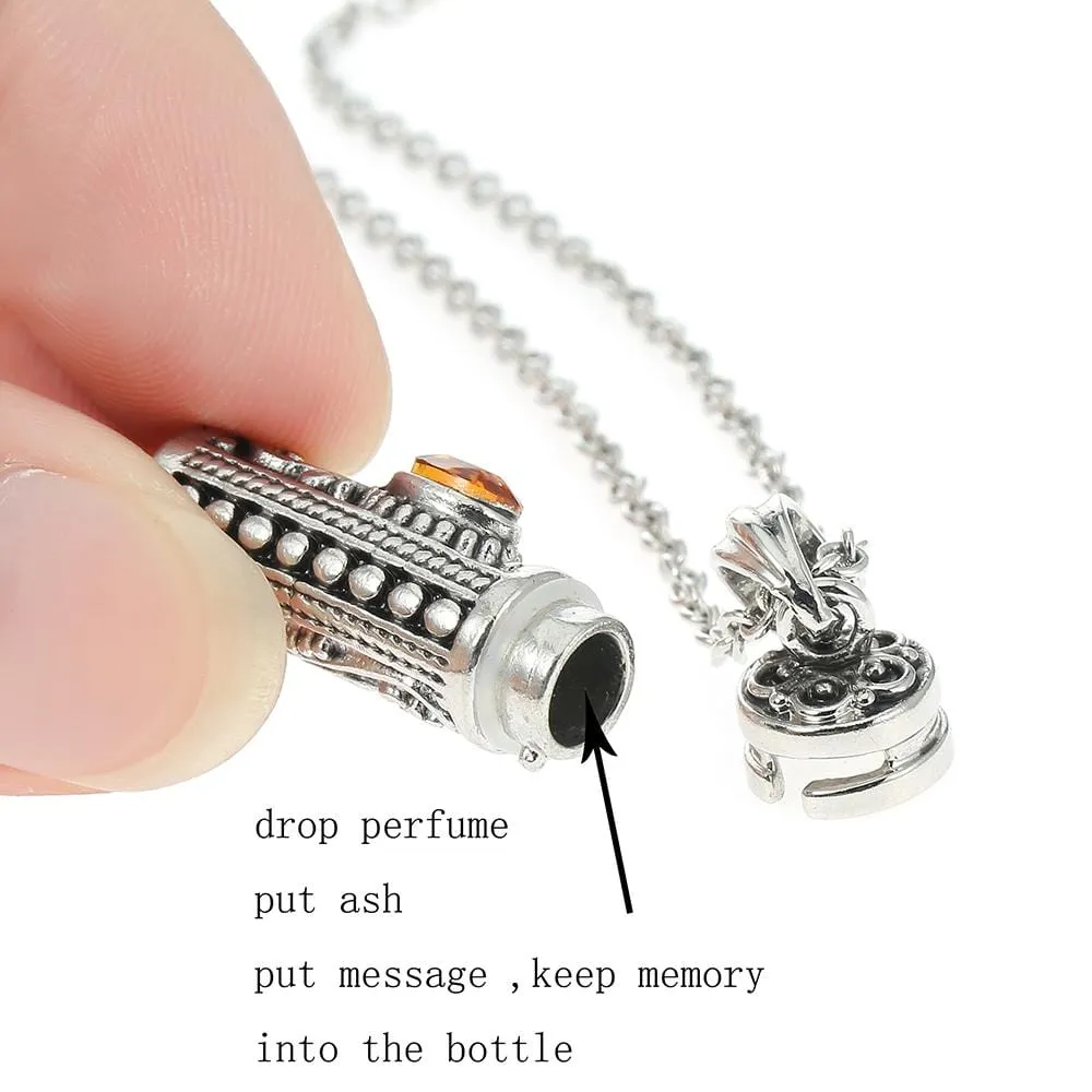 Mezuzah Necklace Locket Pendant & Chain. Color Stones