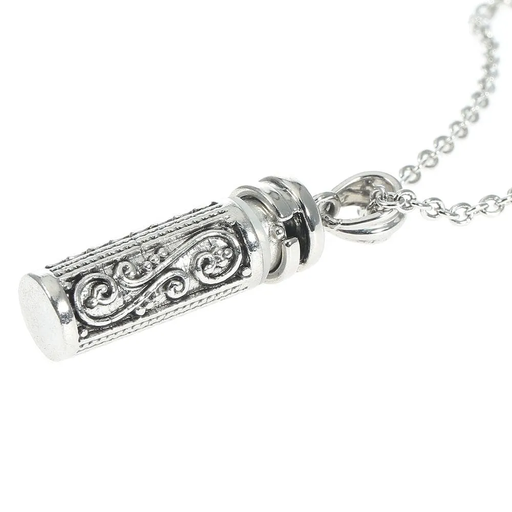 Mezuzah Necklace Locket Pendant & Chain. Color Stones
