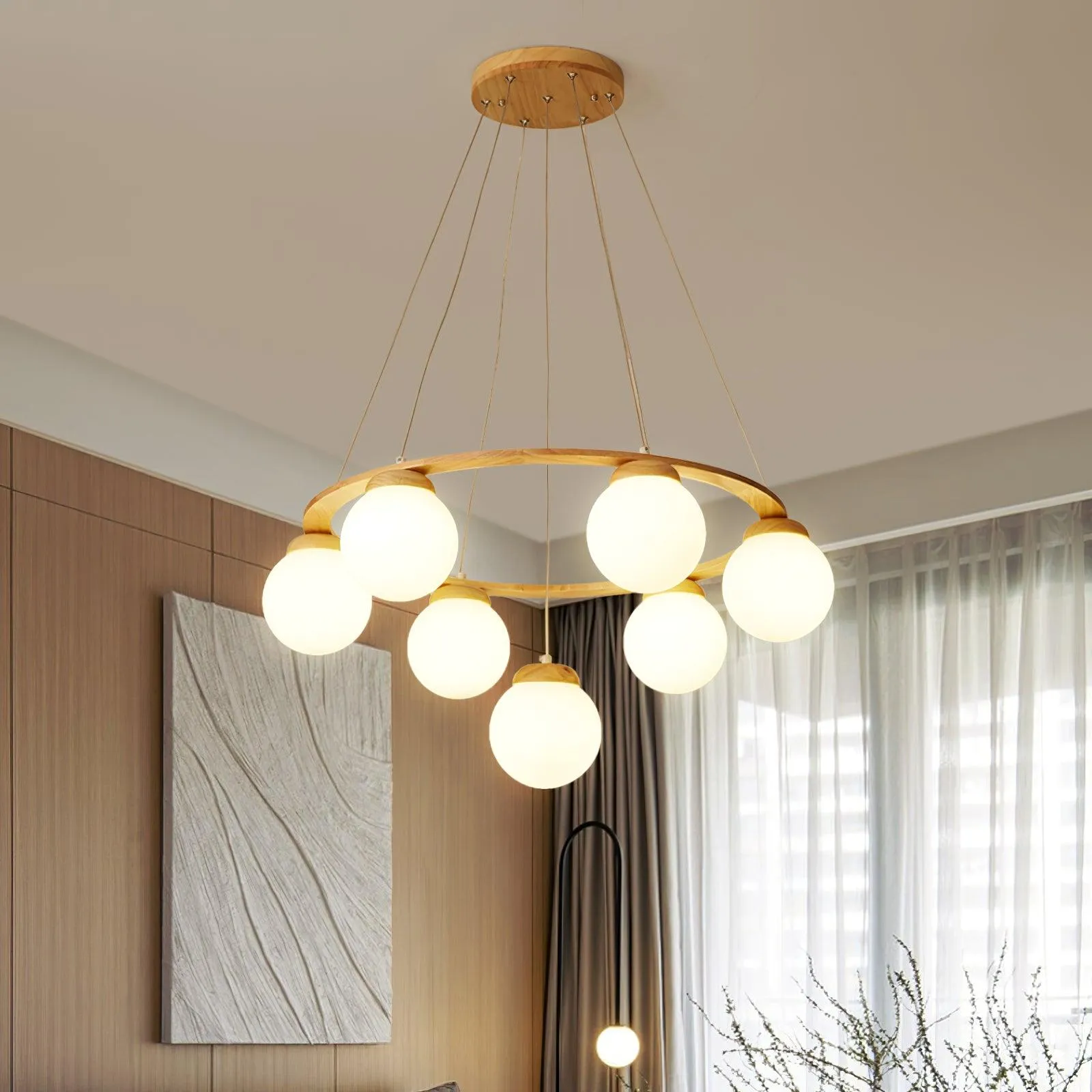 Miira Wood Chandelier