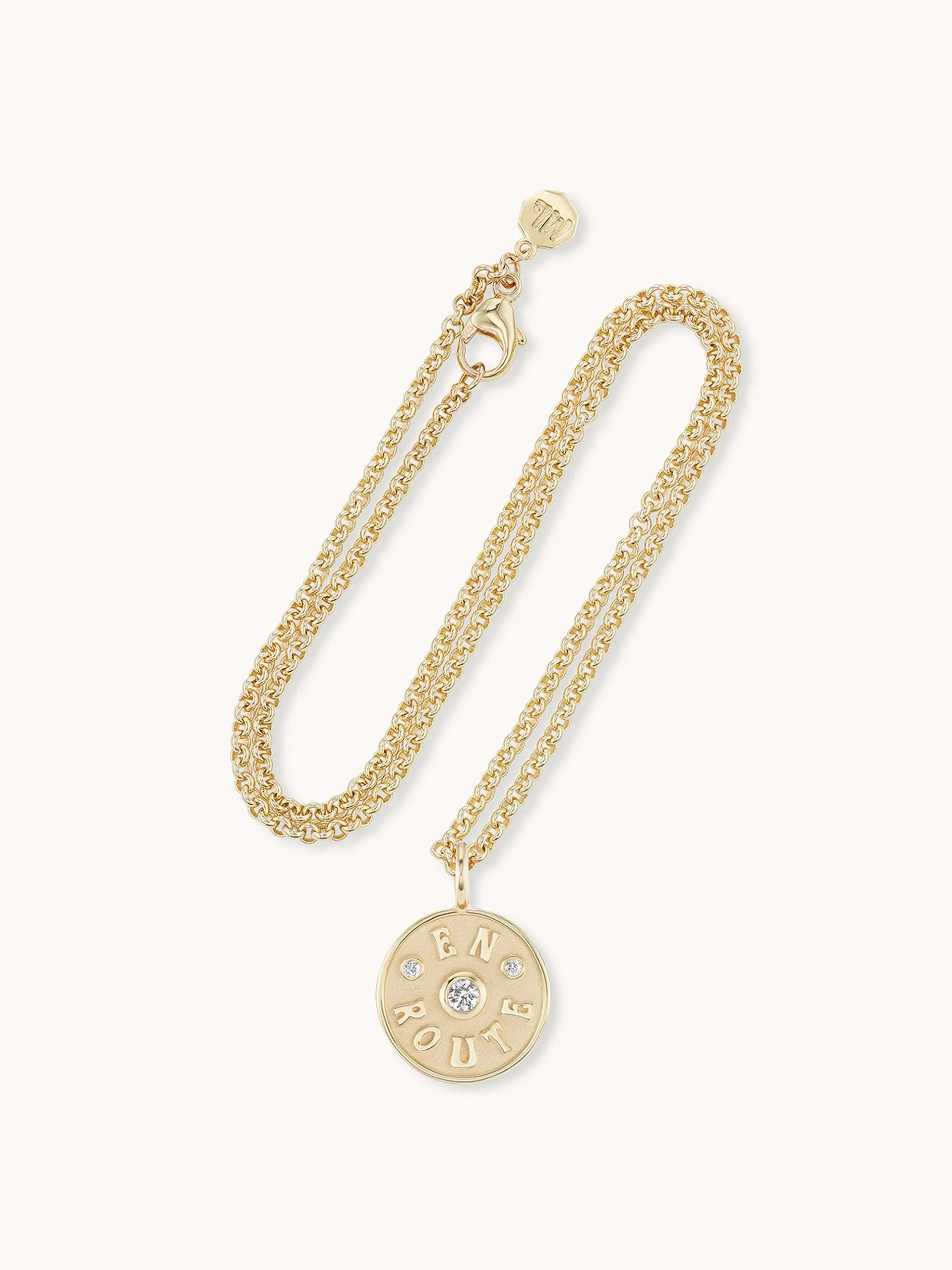 Mini En Route necklace in white diamond