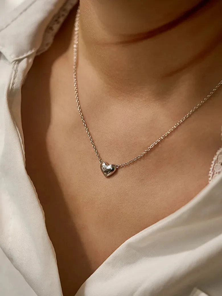 Moissanite Heart Chain Necklace