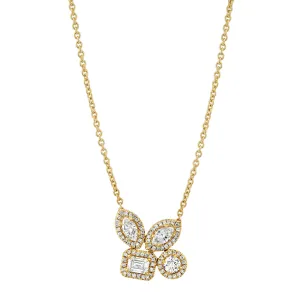 Montage Cluster Halo Necklace