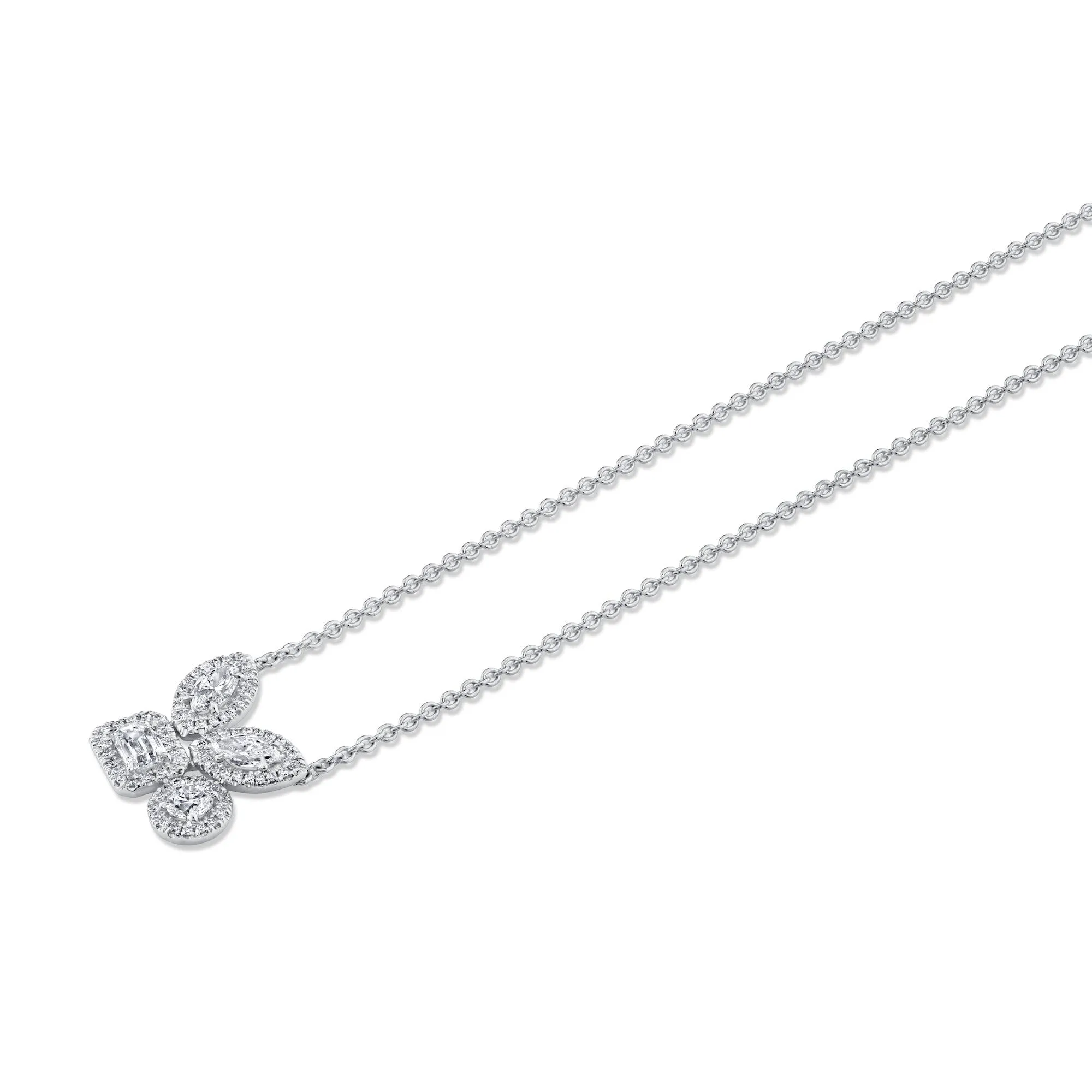 Montage Cluster Halo Necklace
