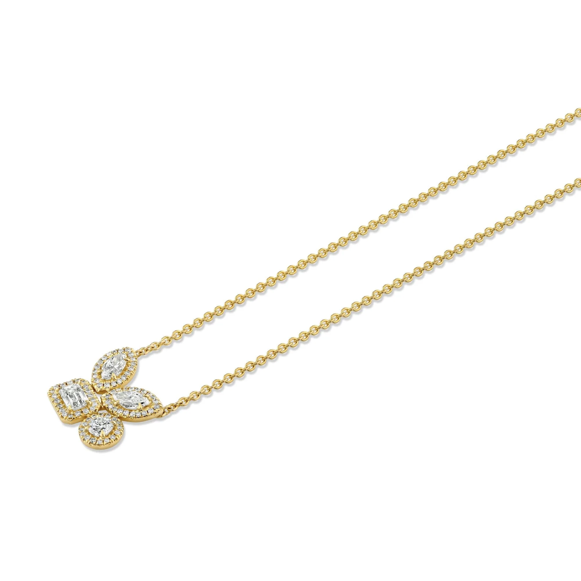 Montage Cluster Halo Necklace