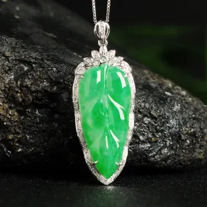 Natural Jade Pendant Jadeite Gold Pendant PT43