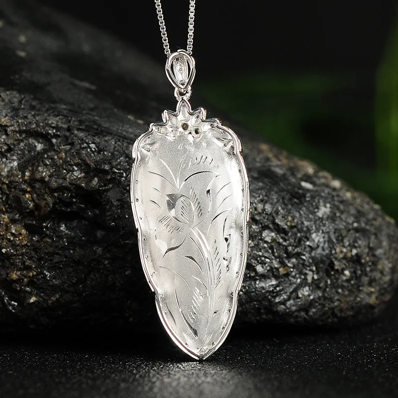 Natural Jade Pendant Jadeite Gold Pendant PT43