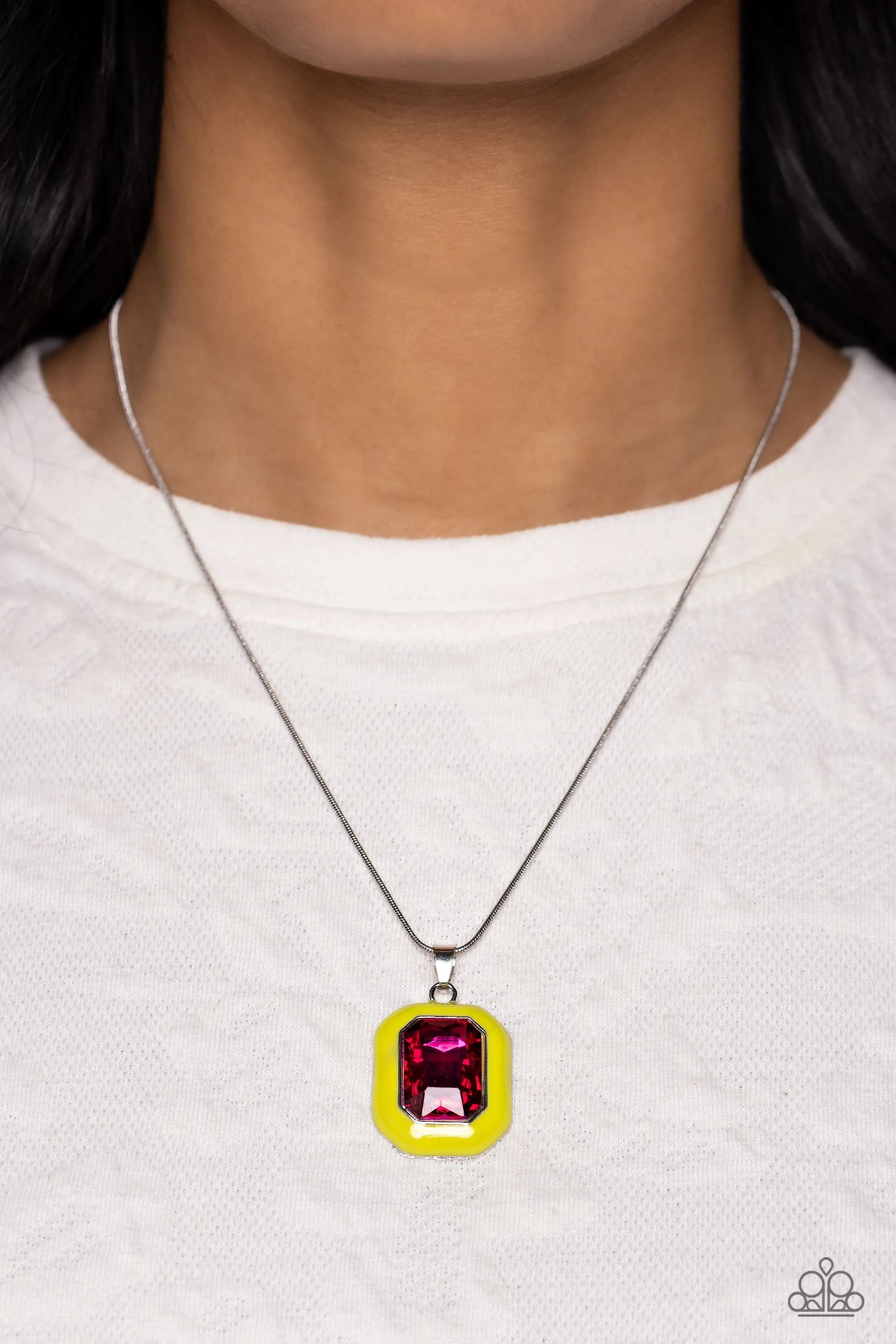 Necklace Emerald Energy - Multi Red N047