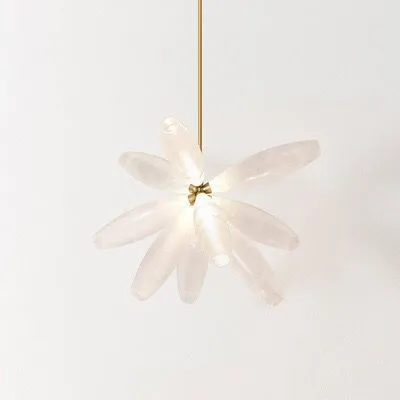 New Italian grape glass living room lamp designer creative personality bedroom study exhibition hall white chandelier