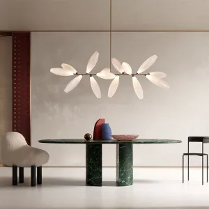 New Italian grape glass living room lamp designer creative personality bedroom study exhibition hall white chandelier
