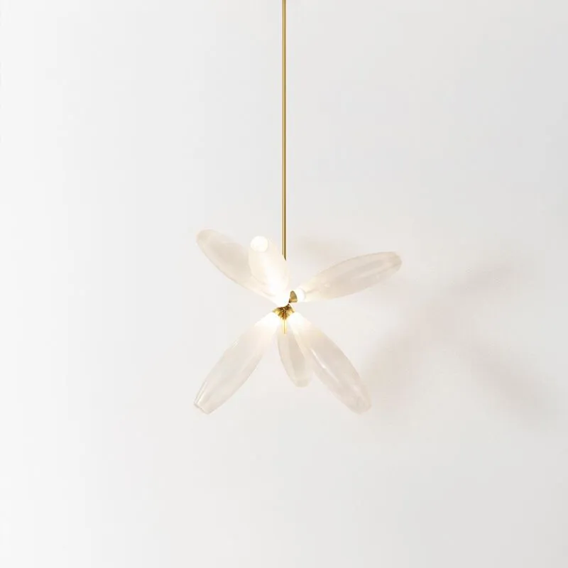 New Italian grape glass living room lamp designer creative personality bedroom study exhibition hall white chandelier