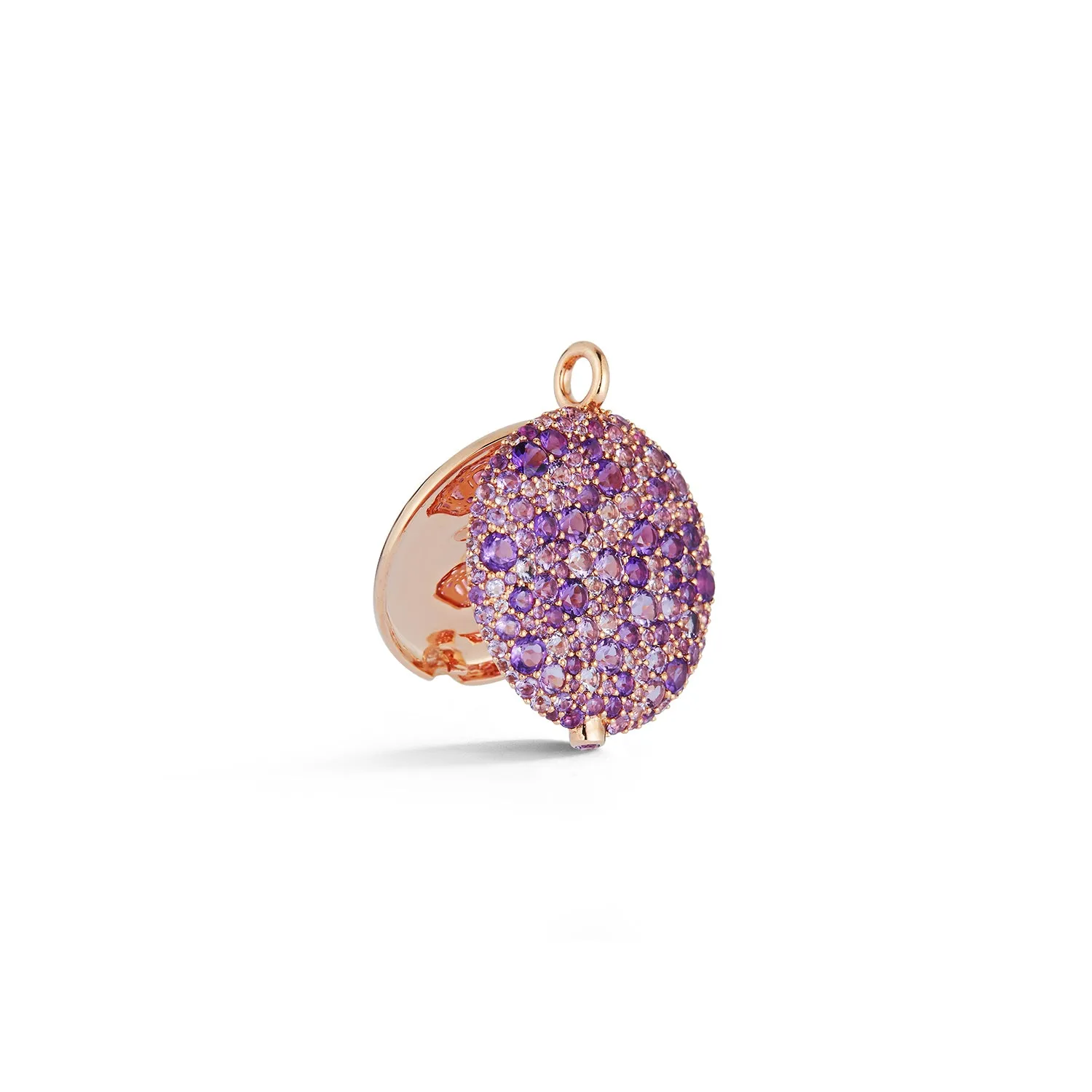 OC X WF 18K LARGE AMETHYST PEBBLE LOCKET