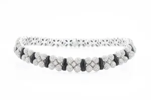 Onyx and Diamond Designer Necklace