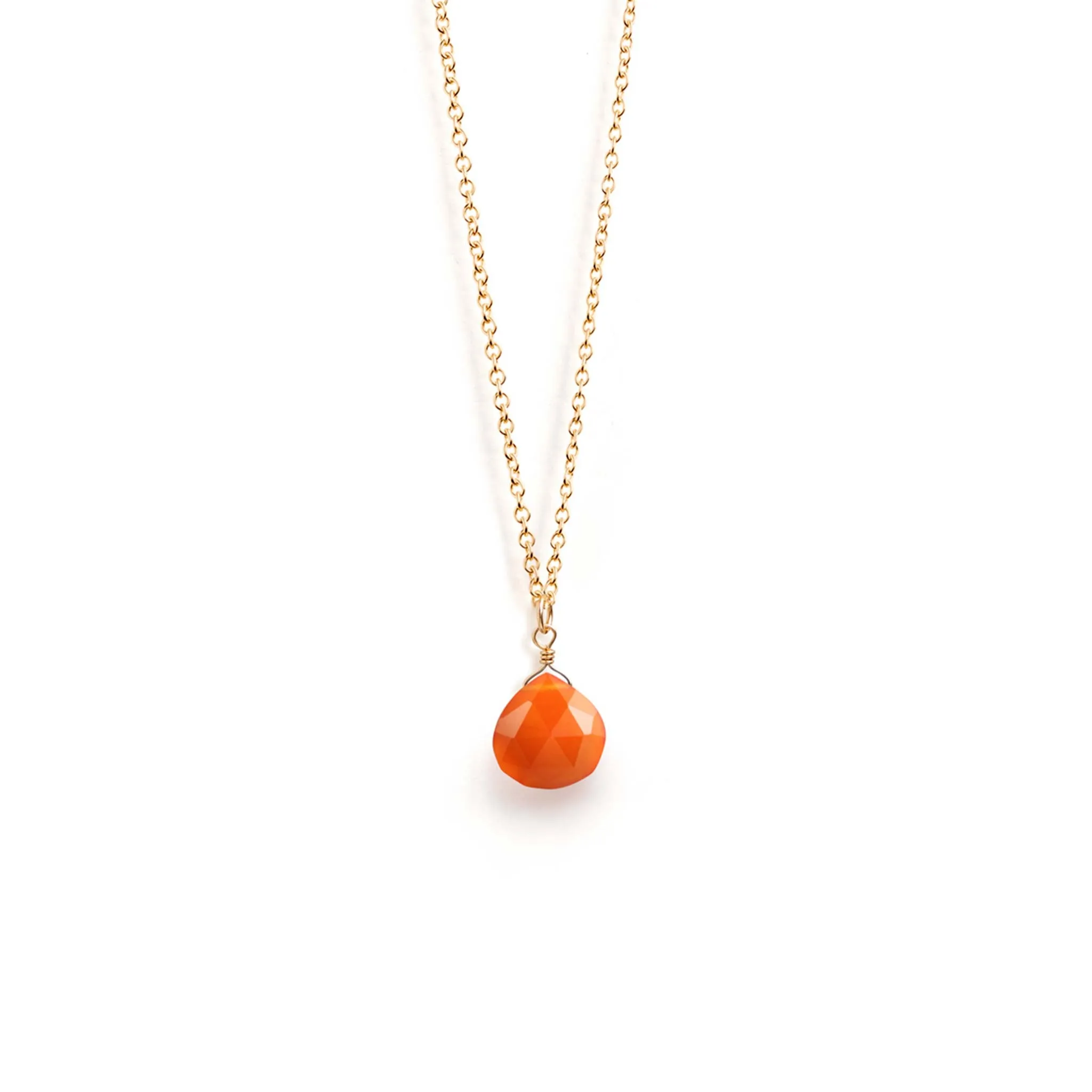 Orange Carnelian Pendant Necklace