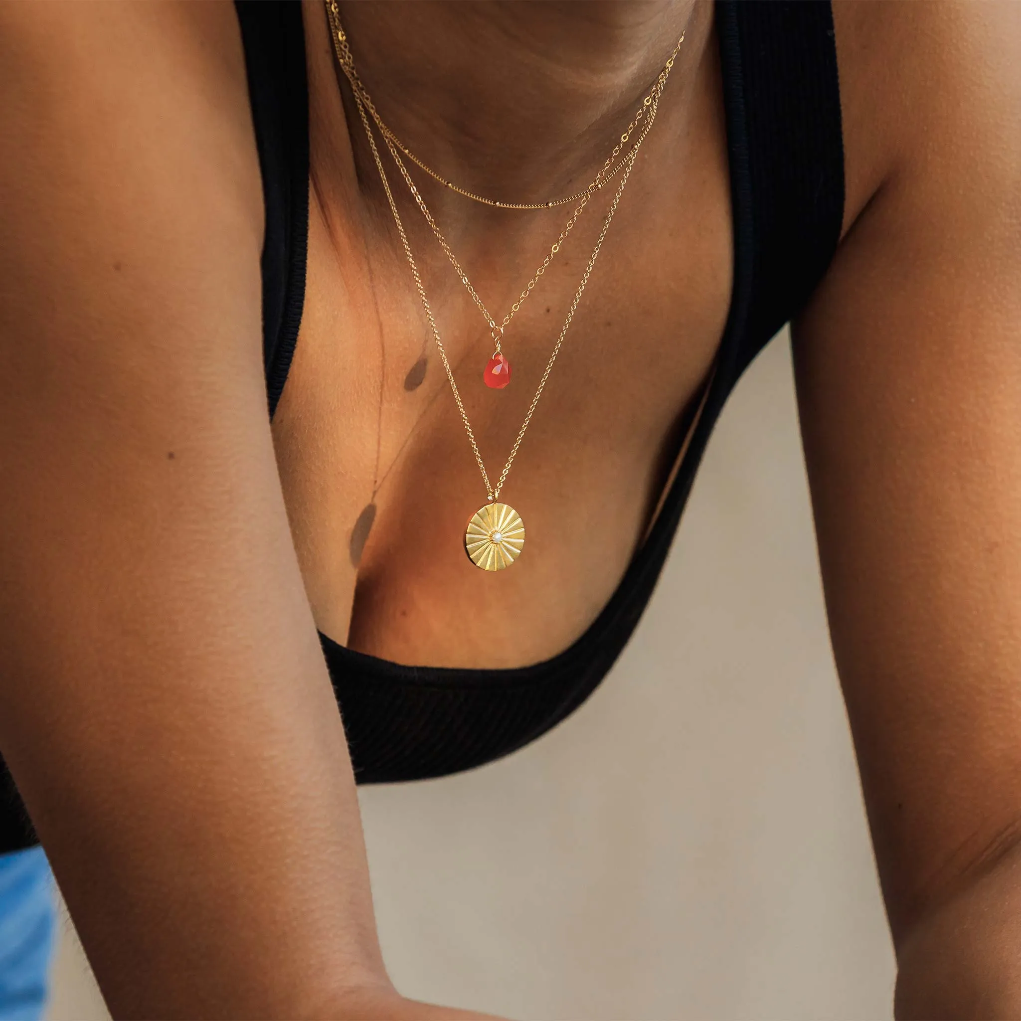 Orange Carnelian Pendant Necklace