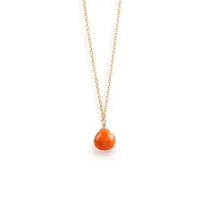 Orange Carnelian Pendant Necklace