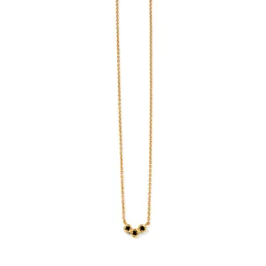 Orion Necklace, Black Spinel, Gold