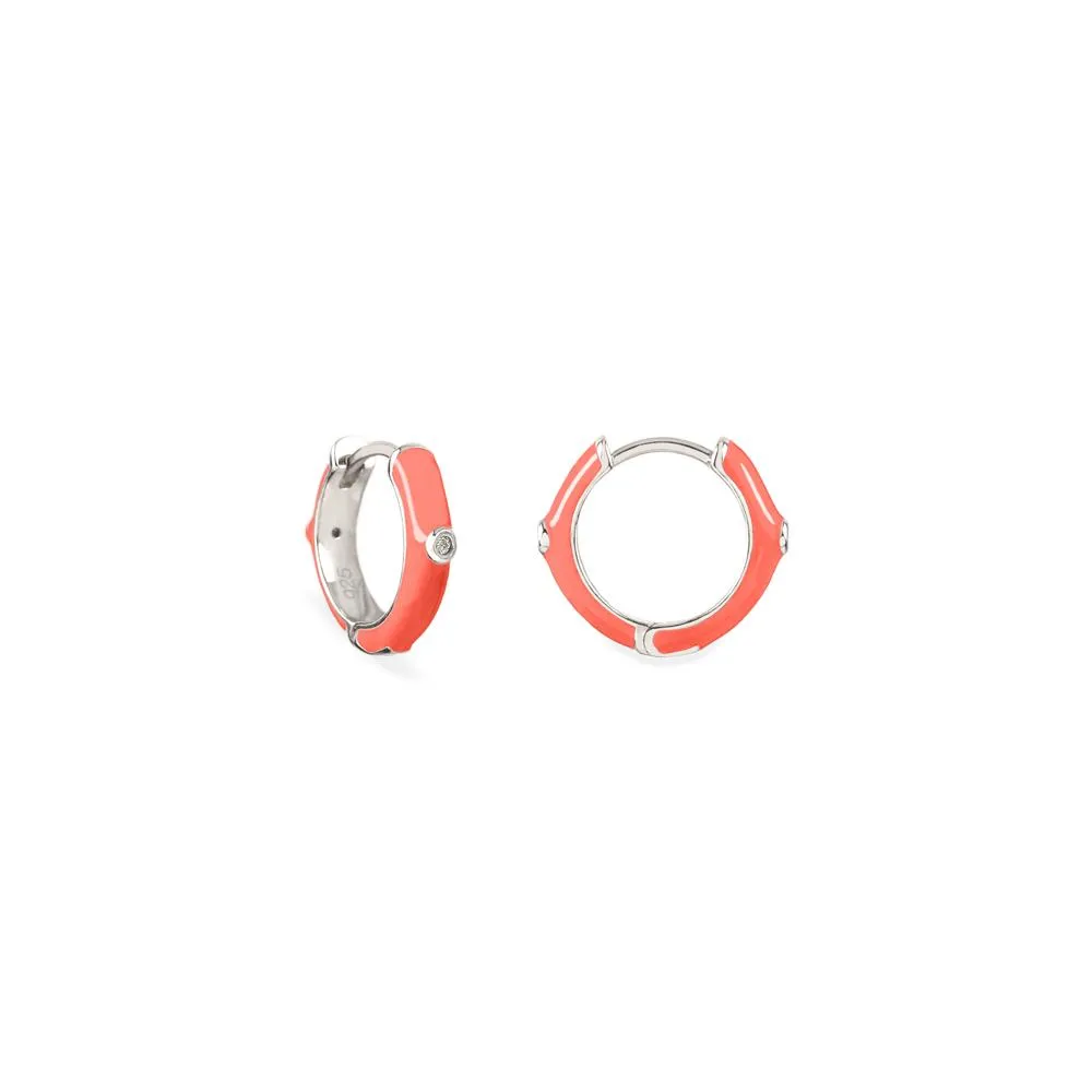 Pendiente ARO SUNNY CORAL PLATA