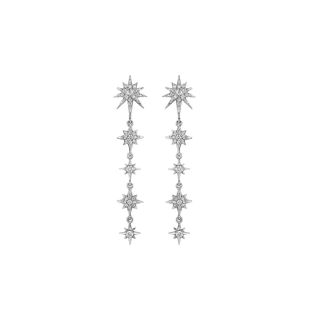 Petite Descending Starburst Earrings