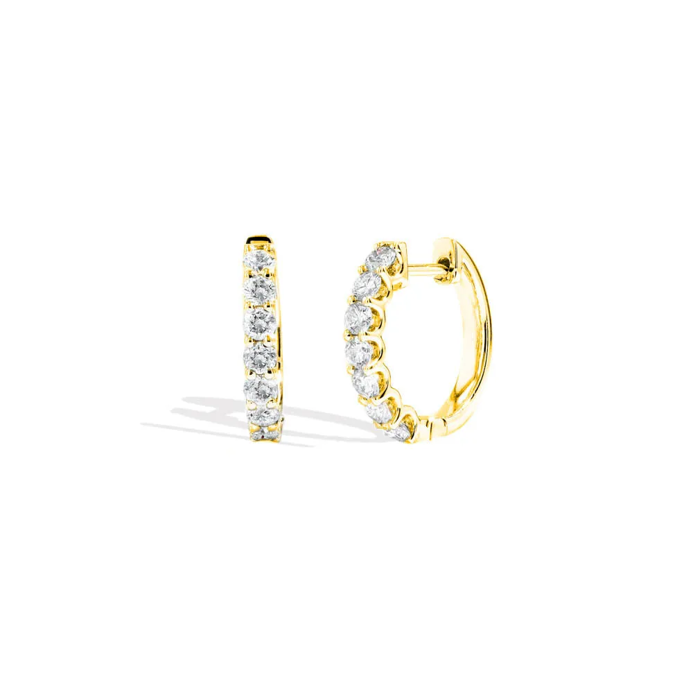 Petite Diamond Huggie Earrings