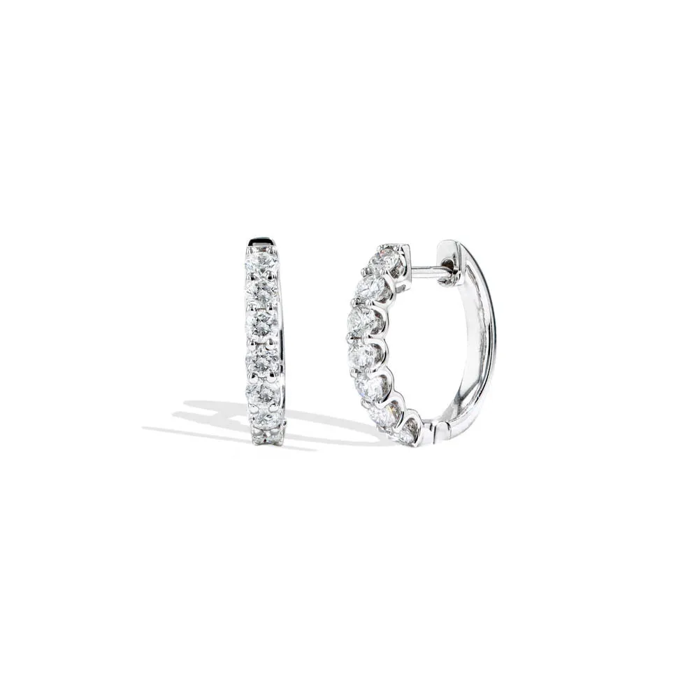 Petite Diamond Huggie Earrings