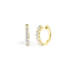 Petite Diamond Huggie Earrings