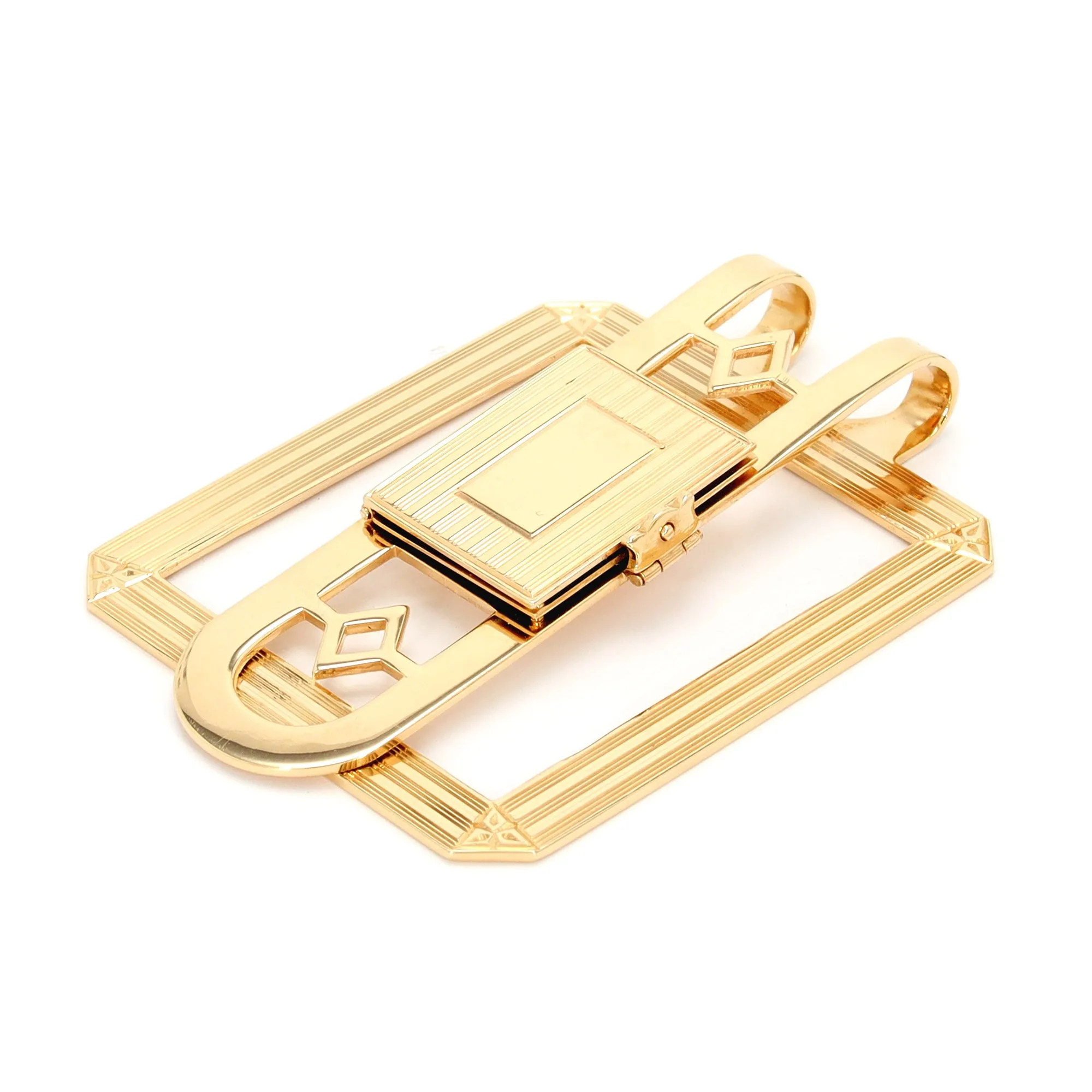 Picture Book Locket Money Clip, c1950
