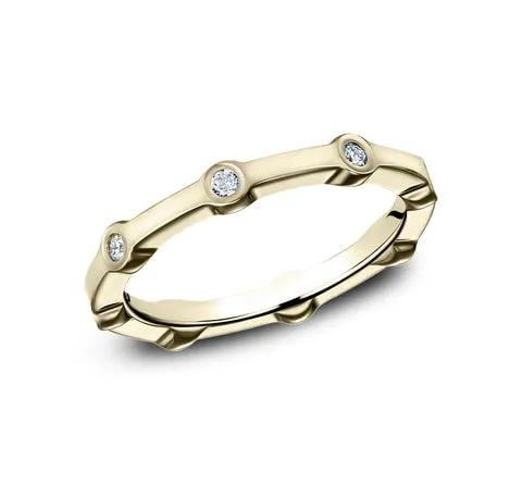 Polished Diamond Wedding Band