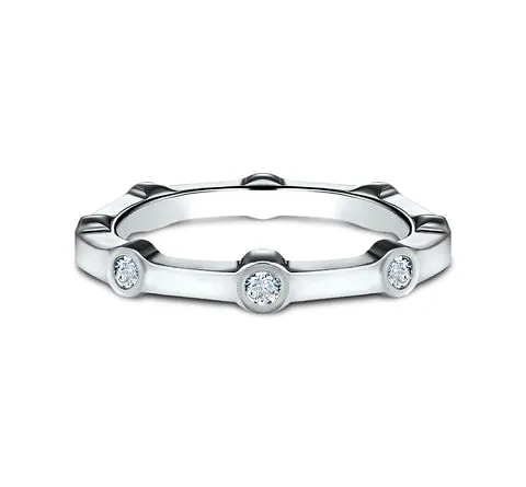 Polished Diamond Wedding Band