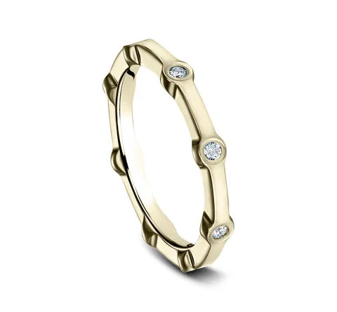 Polished Diamond Wedding Band