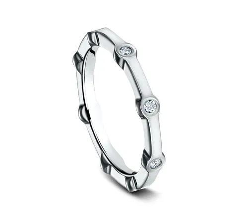 Polished Diamond Wedding Band