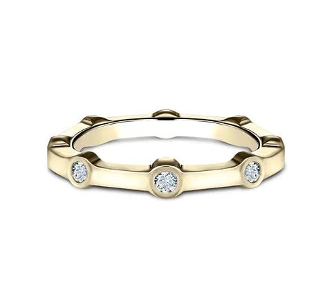 Polished Diamond Wedding Band
