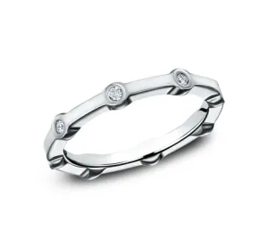 Polished Diamond Wedding Band