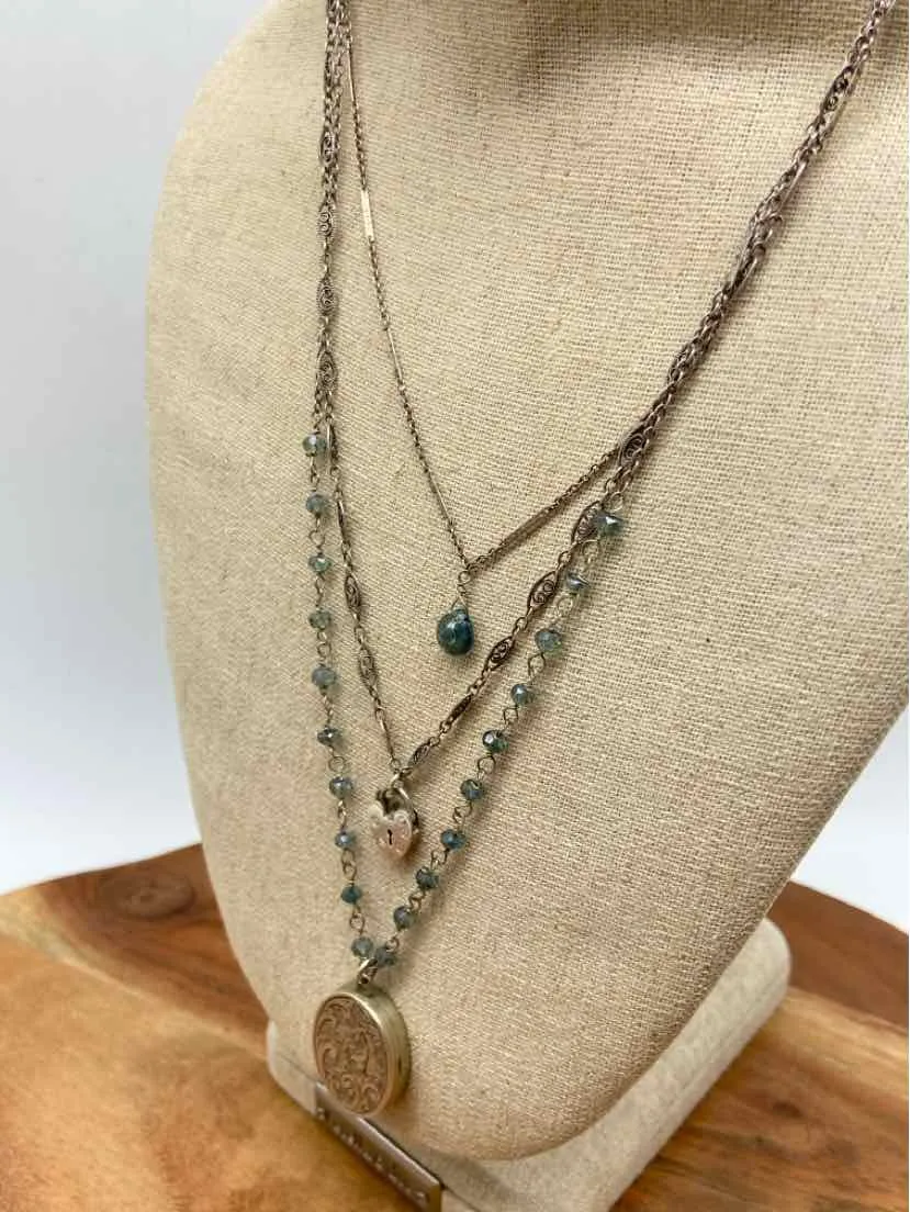 Pre-Owned 925 Silver Locket Pendant Necklace