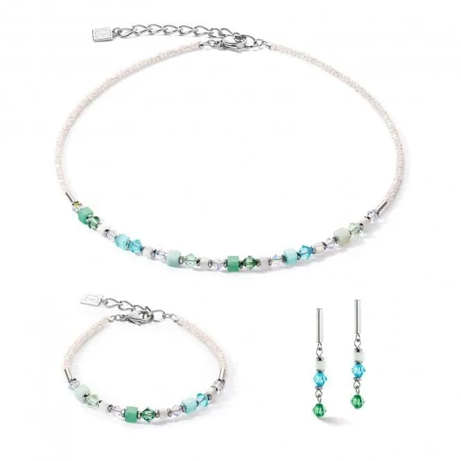 Princess Shape Mix Mint Green Necklace 4239/10-0522