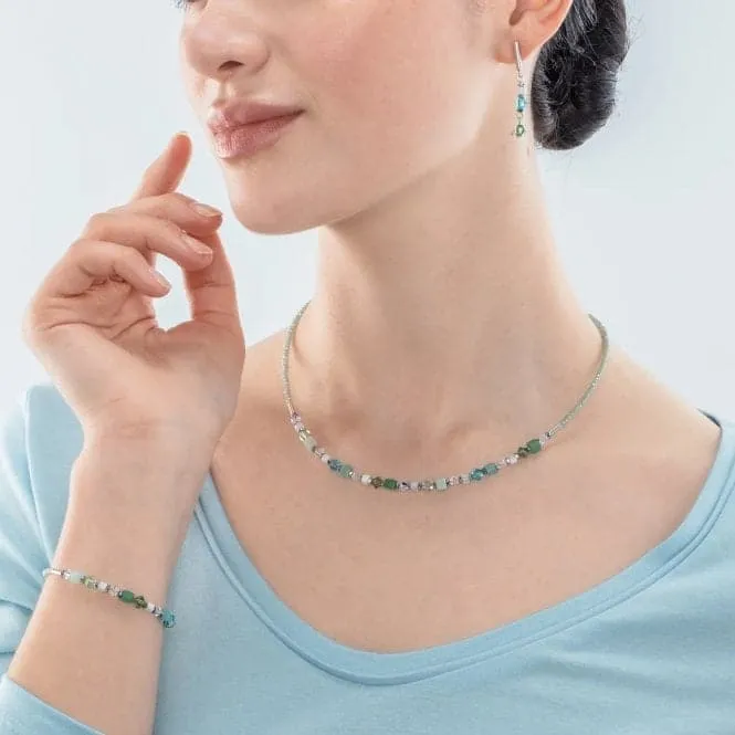 Princess Shape Mix Mint Green Necklace 4239/10-0522