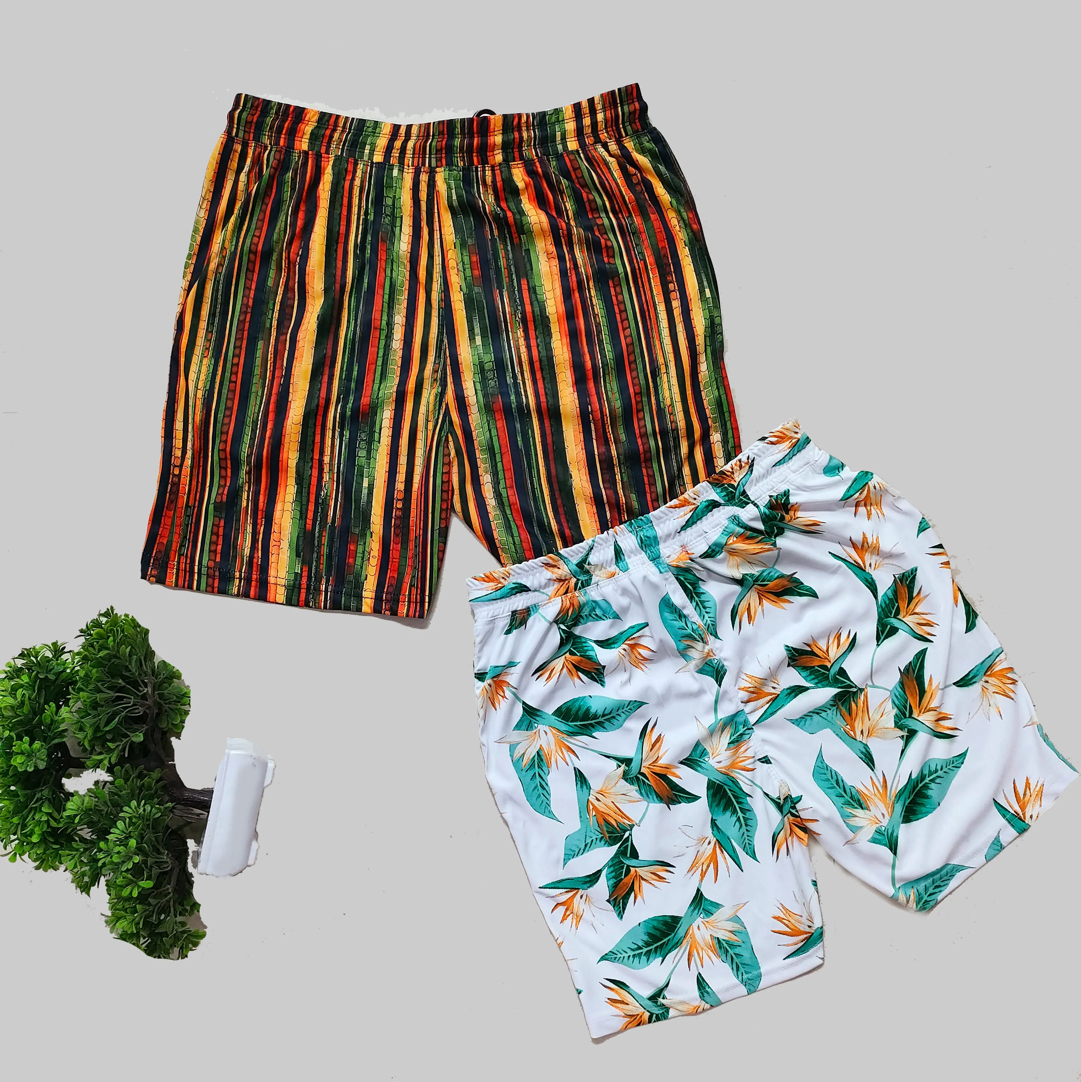 Printed Men Shorts (Multi White) (Pack of 2)