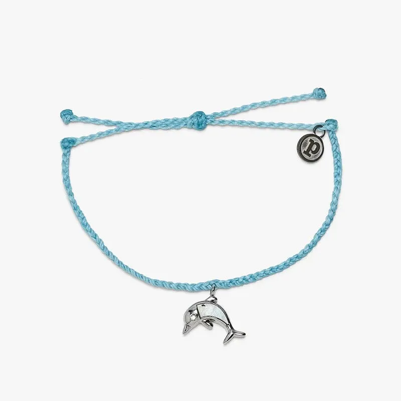 Pura Vida Mother Of Pearl Dolphin Charm Bracelet