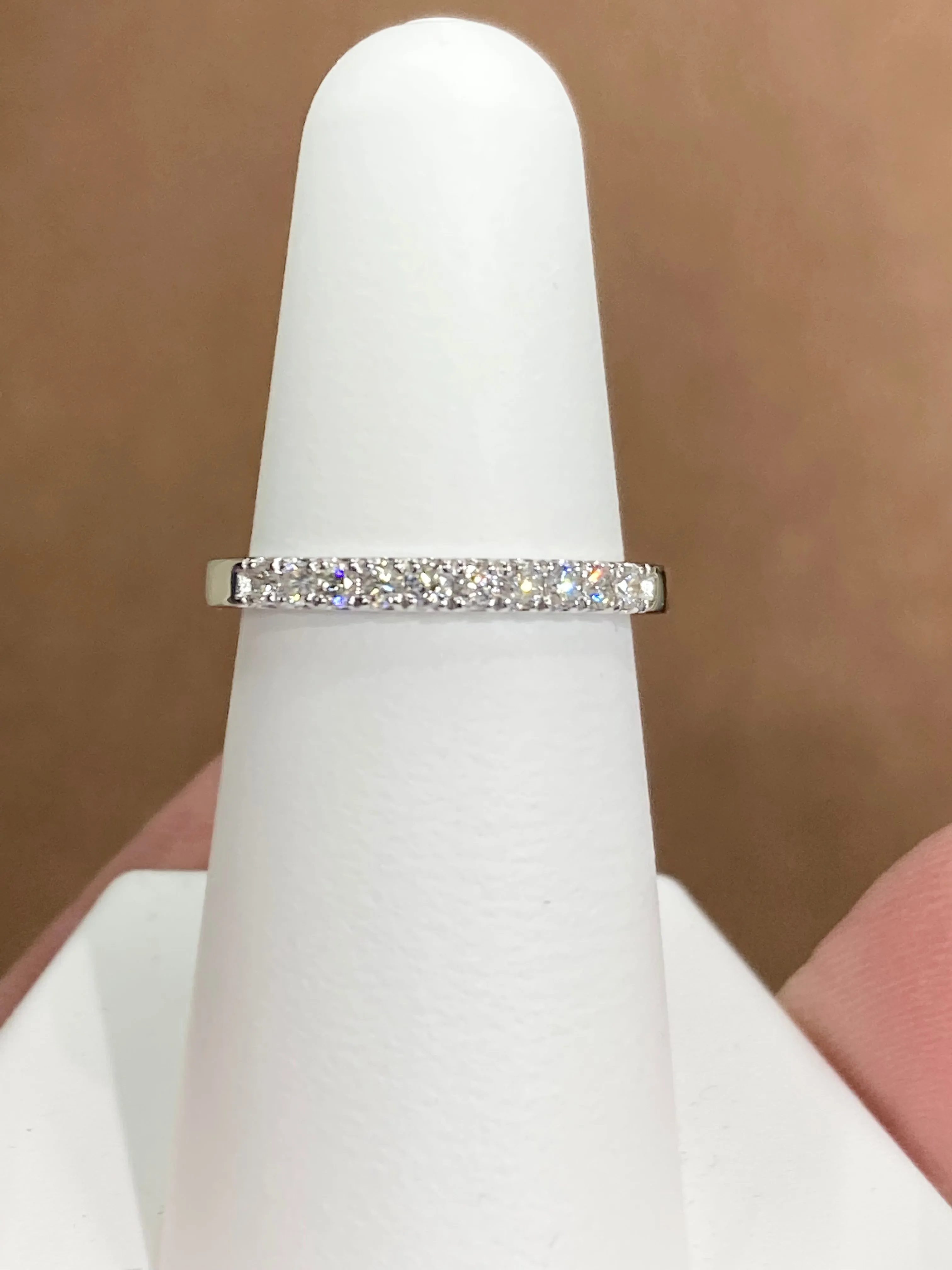 Quarter Carat Diamond White Gold Wedding Ring