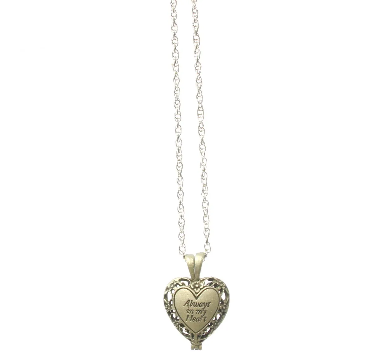 "Always in my heart" Memorial Locket w/Urn