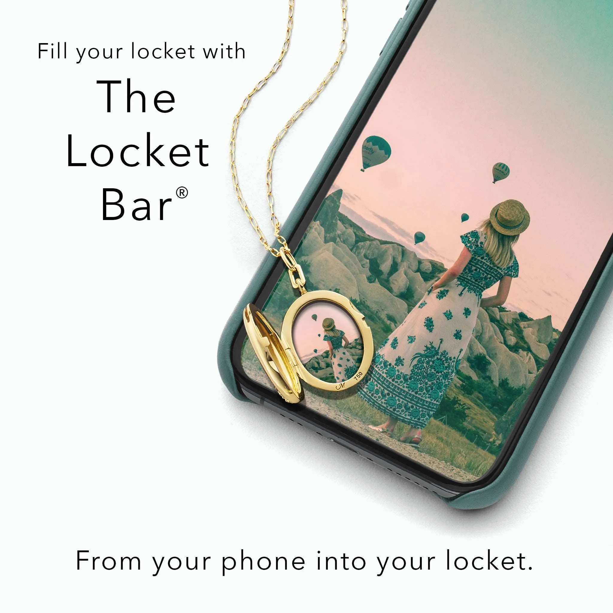 "Charlotte" Sterling Silver Locket Necklace