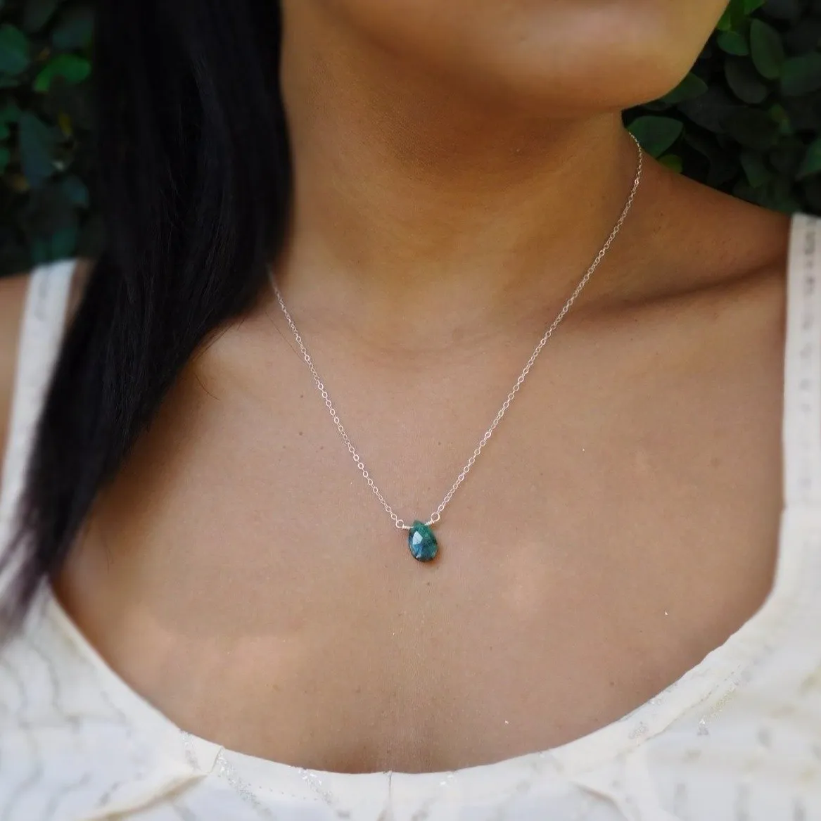 Raw Emerald Necklace