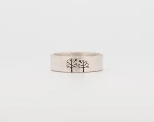 READY TO SHIP #15 of Birds in Trees Ring - Medium - Size 7