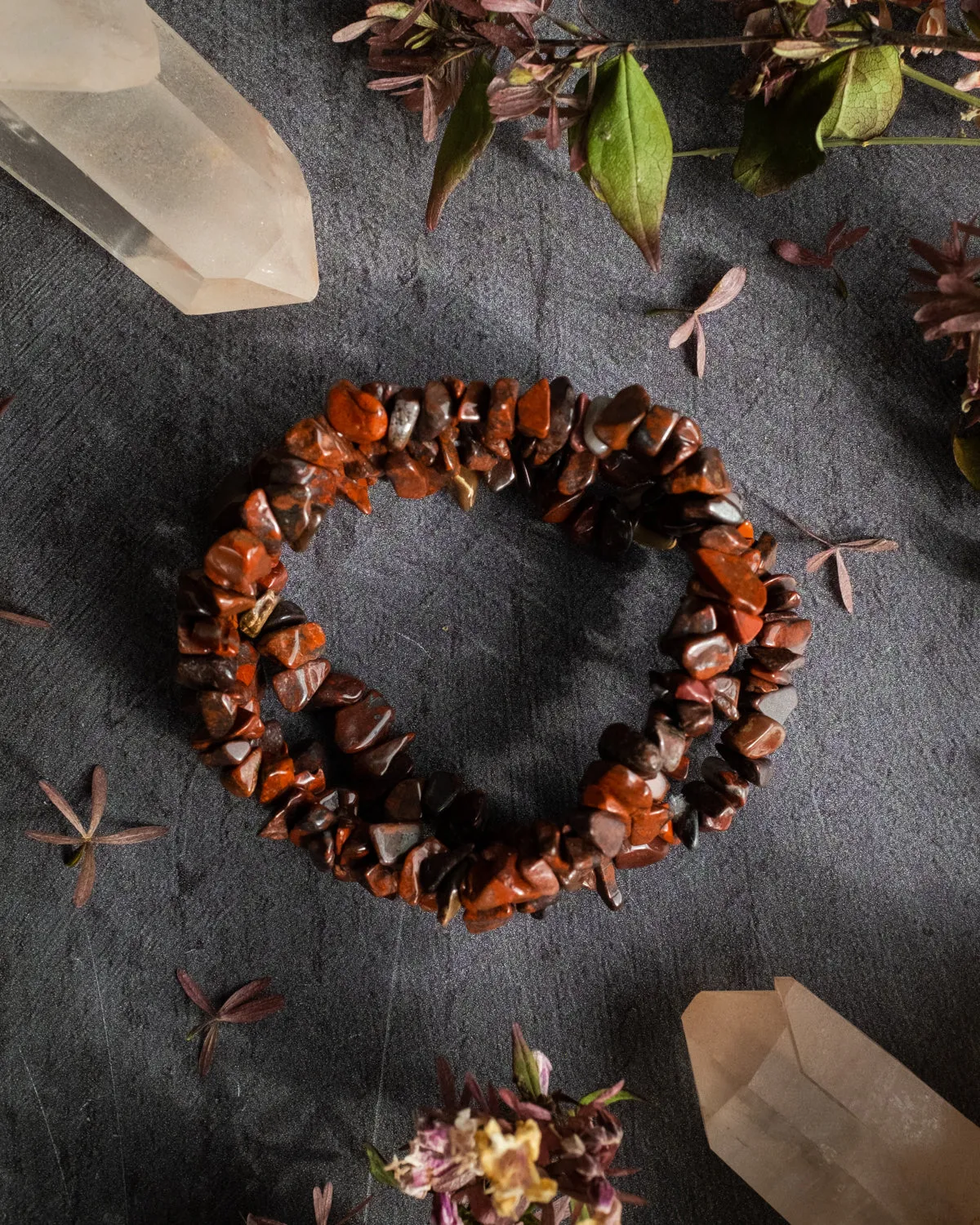 Red Jasper Chip Bracelet