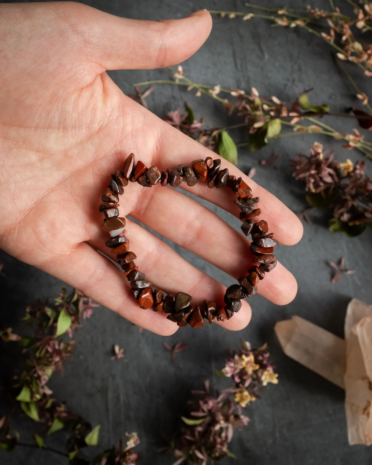 Red Jasper Chip Bracelet