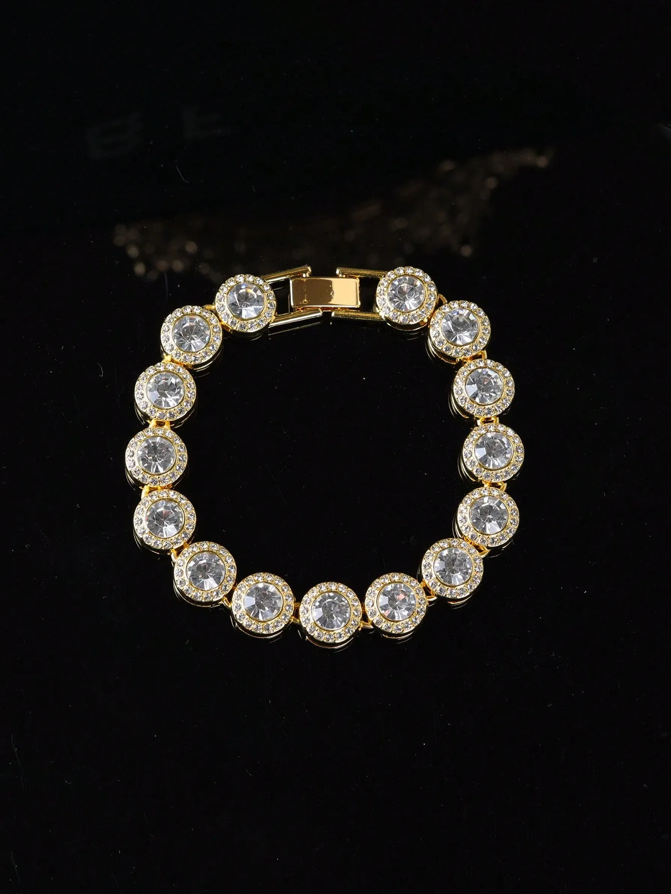 Rhinestone Inlaid Bracelet Set