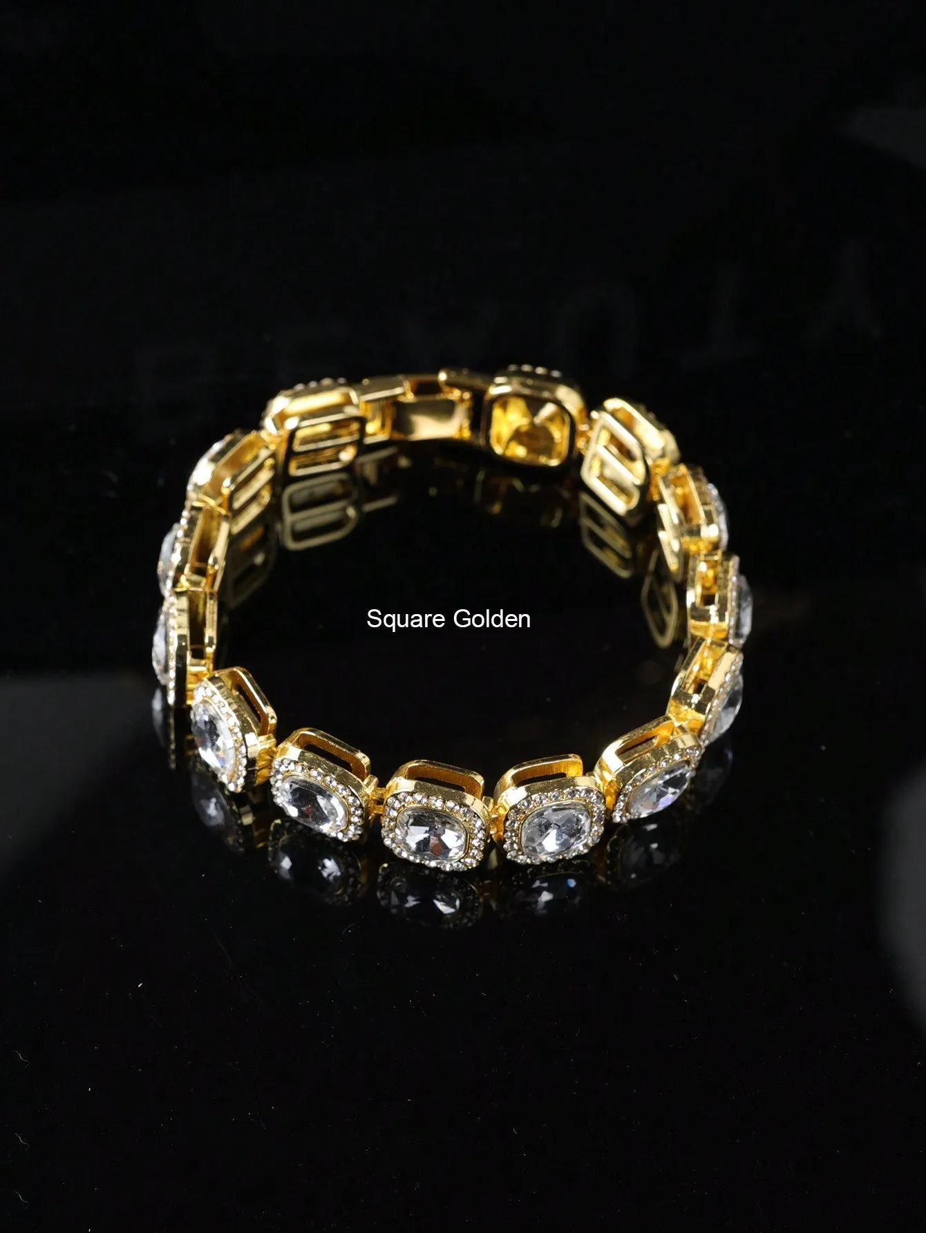 Rhinestone Inlaid Bracelet Set