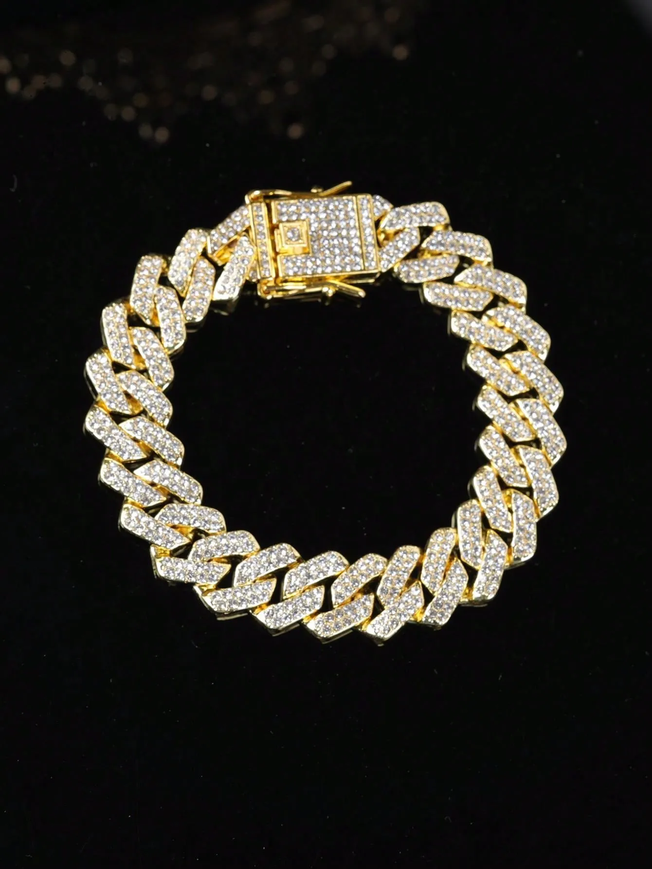Rhinestone Inlaid Bracelet Set